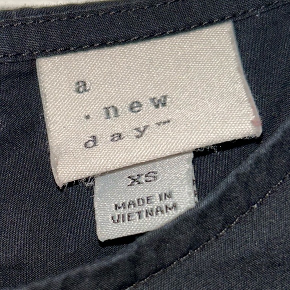 BLACK MINI PUFF DRESS - Picture 2 of 3